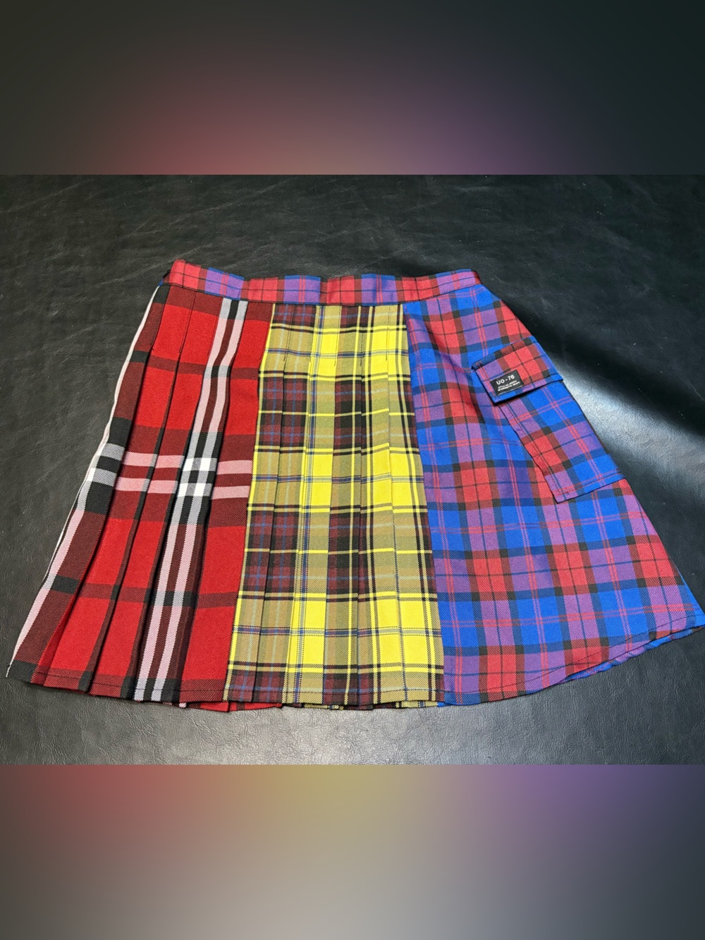 Urban Outfitters Patchwork Plaid Mini Skirt size XS tennis/preppy/school girl